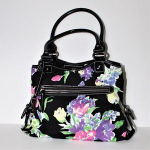 Chaps Multi-color Floral Print Fabric Shoulder Bag